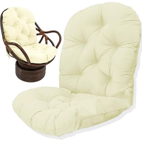Outdoor Garden Cushion, Swivel Rattan Chair Cushion for Indoor Rocking Chair, Durable Soft Replacement Cushion Pad - Chair Not Included (1/5)