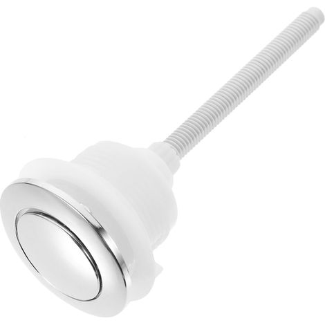 Bouton Poussoir Simple Argenté en Abs pour Réservoir de Toilette (1/5)