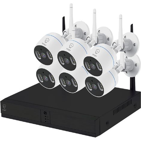Trade Shop - KIT 6 VIDEOSORVEGLIANCES IP WIFI 1080P IP66 MIT NVR TV-6125HE 8+6 - (1/5)