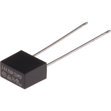 Rs Pro – Fusible non réarmable filaire 4A 250V – Sortie radiale – Matériau thermoplastique – Protection circuits électriques (1/2)