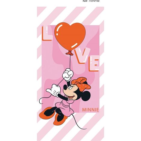 Serviette de plage - Disney Minnie - -Love- - 70x140 cm (1/3)