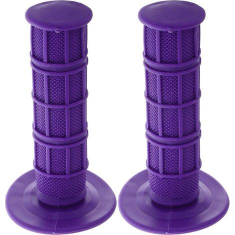 Lot de deux poignées de guidon en silicone pour motos et quads.