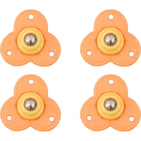 Lot 4 roulettes adhésives mini pivotantes 360° universelles pour fond de meuble (1/5)