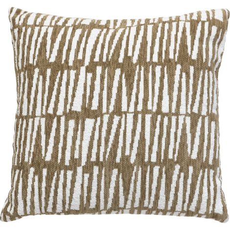 Funda de cojín Jeni chenilla verde caqui 40x40cm - Atmosphera créateur d'intérieur