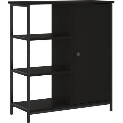 Credenza buffet cassettiera mobile contenitore organizer cucina soggiorno soggiorno 70 x 30 x 80 cm multistrato nero 020036092