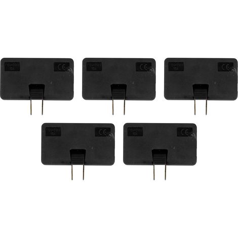 5 Prises Adaptateur Prise US Standard 1 vers 3 Voyage Convertisseur 180° Rotation Noir 110‑250V (1/5)