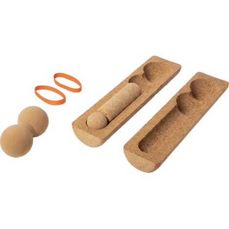 Centra Balance Board 5-In-1 Cork Ankle Trainer With Massage Ball Home Brown (1/5)