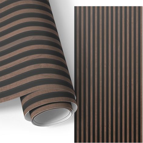 Klebefolie für Möbel - Möbelfolie - Selbstklebefolie - Kleiderschrank - Kommode - Schreibtisch - Vertikale Lamellen 75x150 cm