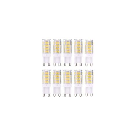 Lampadine LED G9, luce bianca calda 3000K, 5W, equivalenti a lampadine alogene da 40W, 420 lumen, non dimmerabili, confezione da 10 - Crezuo