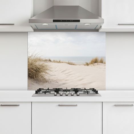 CRÉDENCE CUISINE Nuages - Paysage de dunes - Sable 80x60 cm