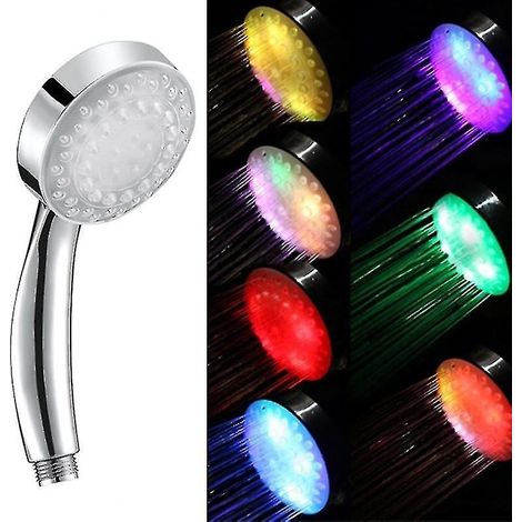 Pommeau de douche LED 7 couleurs avec fonction de changement de couleur automatique (1/5)