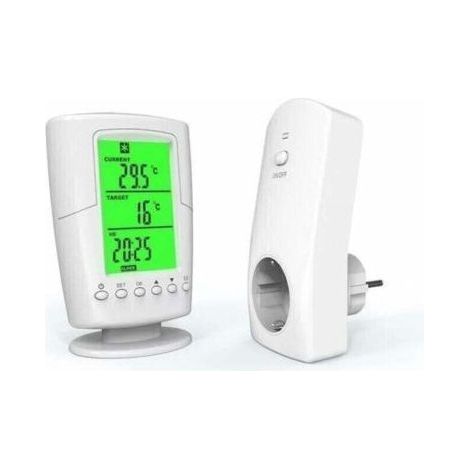 Prise thermostat sans fil, thermostat intelligent programmable pour maison connectée, contrôle de synchronisation de la température et de l'isolation (1/4)