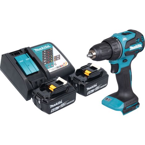 Taladro atornillador a batería Makita DDF 490 RG 18 V 65 Nm 1/2" sin escobillas + 2 baterías de 6,0 Ah + cargador (1/5)