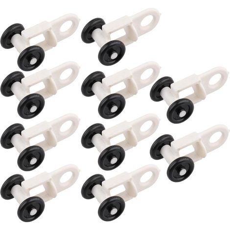 10pcs rideau rail plane rail glissement roulement crochet support plafond 2  -30mm (1/5)