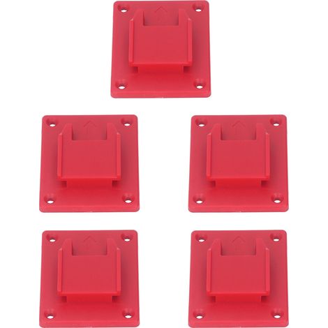 Support de fixation pour perceuse (lot de 5), rouge, compatible avec les outils à batterie lithium. (1/5)