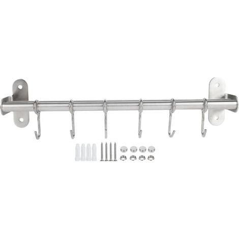 Étagères murales de rangement, porte-couvercles, crochet pour ustensiles de cuisine, accessoires pour ustensiles de cuisine, double barre (1/5)