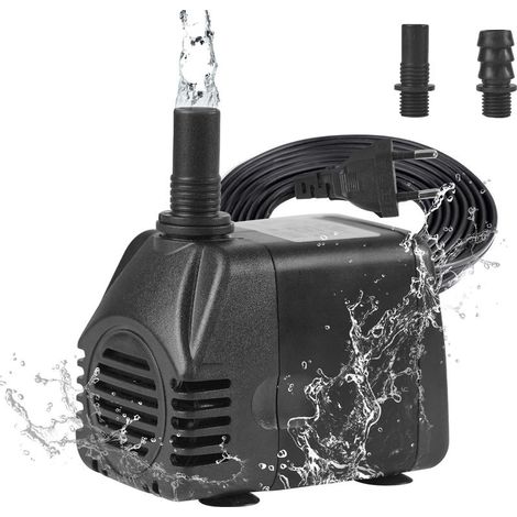 Aquariumpumpe 1000 l/h, Hochleistungswasserpumpe, geräuscharmer Springbrunnen, für Aquarien und Gärten (1/5)