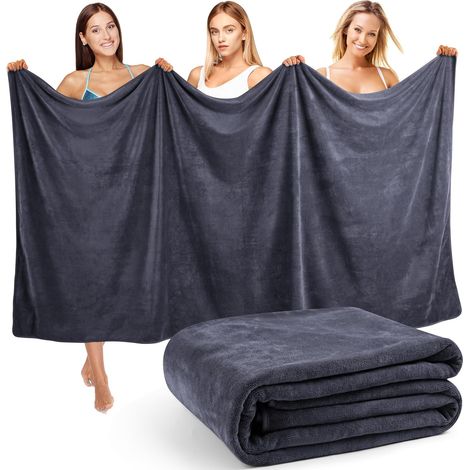 Serviette de Bain Grande Taille XXL 100x200 cm - 420 g/m² - Épaisse pour Sauna (1/5)