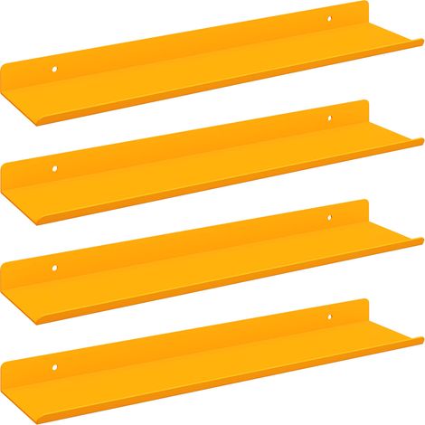 Maison Exclusive - Schwebendes Regal 4 pcs Senfgelb 40 x 8,5 x 2,