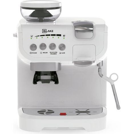 Cafetera Blanca Espumador de leche Cafetera automática con molinillo Espreso y capsulas compatible nespresso dolce gusto (1/5)