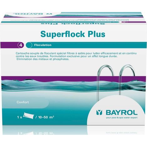 Cartouche de floculant pour filtre à sable BAYROL - Superflock plus - 1kg (1/3)