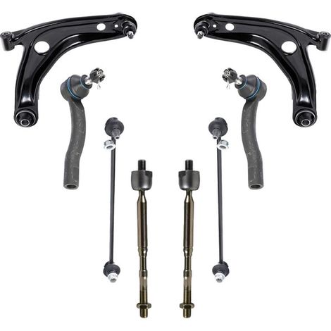 KIT BRACCIO OSCILLANTE 8 PEZZI COMPATIBILE CON TOYOTA YARIS (P9) 1.3 VVT-i (SCP90, SC / Kit Sospensione Completo OE/OEM / Bracci Oscillanti + Testine Sterzo / Sostituzione Diretta OEM