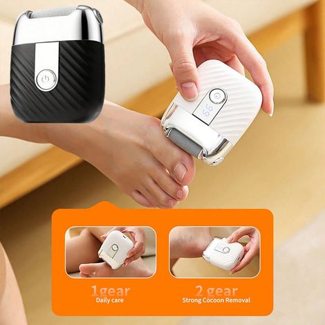 Décalleur de Callosités Entièrement Automatique, Appareil de Pédicure avec Détection de Pression, Électrique et Portable avec Écran Intelligent, 3 Têtes de Meulage, Cadeau (1/4)