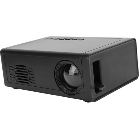 Projecteur portable HD 1080p USB avec interface multimédia HD, télécommande, compatible smartphone, tablette et ordinateur portable, noir, prise australienne. (1/5)