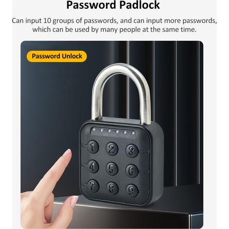 Cadenas Smart Lock robuste et de haute qualité pour bagages, coffre et portes, alimentation par pile bouton CR2032 (1/5)