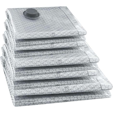 Lot de 6 , sacs à fermeture sous vide pour bagages et valises, économiseur d'espace pour vêtements et vêtements de voyage