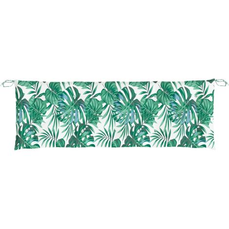 Gartenbank-Auflage Blattmuster 150x50x7 cm Oxford-Gewebe vidaXL