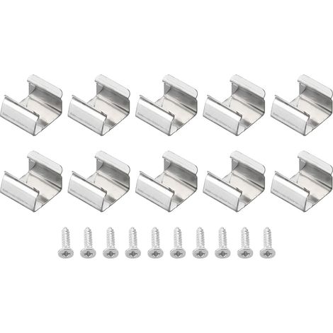 Clips De Fixation Pour Bandeau Led Lot De 40 Supports De Fixation En Acier Inoxydable Avec Vis Pour Câble Ruban brillant Néon Rgb De 9,5 Mm À 12 Mm (1/5)