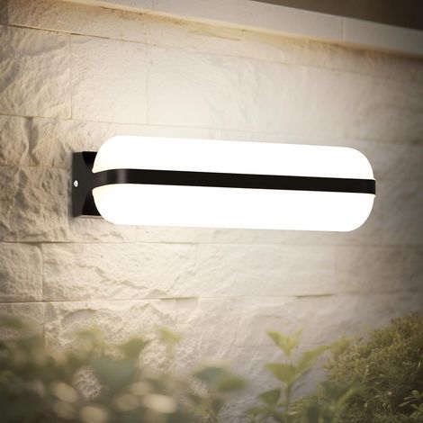 20W LED Applique Murale Intérieure/Exterieur , Éclairage Par le Haut et Par le Bas Luminaire Extérieur, 6000K IP65 Etanche Lampe Exterieur Murale Applicable Balcon Couloir Cave Jardin WC (1/5)