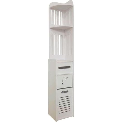 Étagère d'angle pour toilettes, meuble de rangement à plusieurs niveaux, grande capacité, étagère de salle de bain 4,83(6) (1/5)