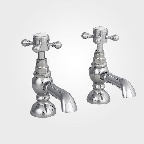 Churchill Traditional Chrome Cross Head Twin Bath Filler Taps (1/3)