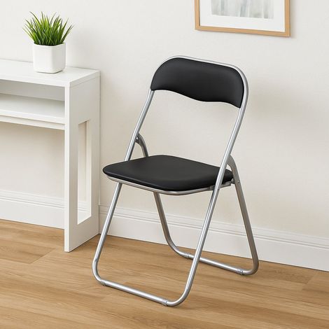 Dmora Silla plegable, color negro, Medidas 43 x 47 x 78 cm