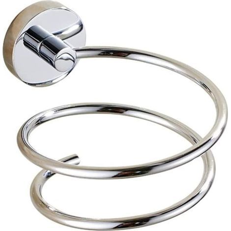 DBBEGK Chrome Wall Mounted Hair Dryer Holder, 304 Stainless Steel Hair Dryer Storage/holder, Bathroom Accessories (1/4)