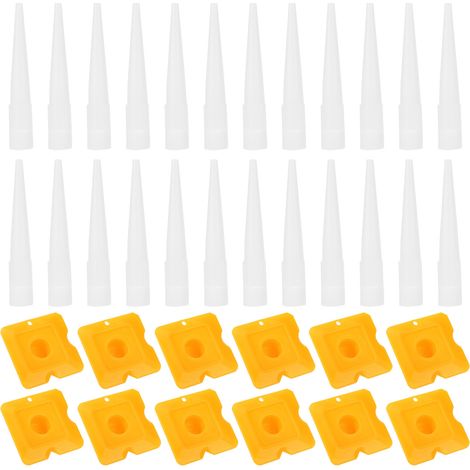 36-piece set of sealing caps, door and window caulking nozzles, and tools for bathrooms and kitchens. (1/5)