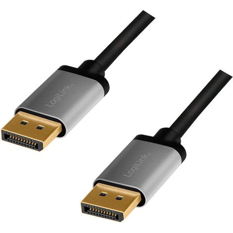 DisplayPort 4K/60Hz 1.2 DP/M auf DP/M Kabel 5m Aluminium LogiLink UHD Audio + Video