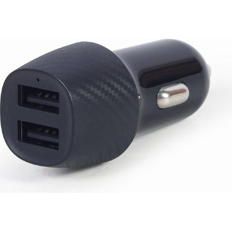 gembird USB-Autoladegerät 2-Port 5V / 4,8A schwarz (TA-U2C48A-CAR-01) (1/5)