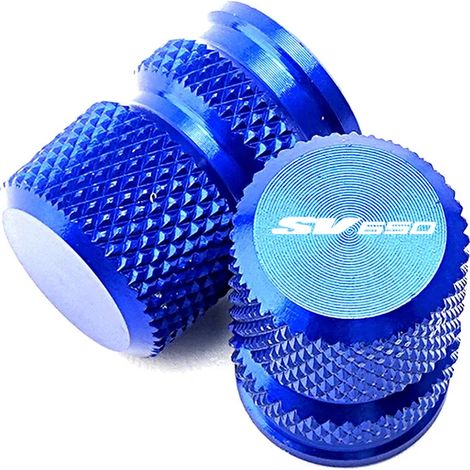 (2 pièces bleues) Compatible avec les motos SUZUKI SV650S (2003-2007) : béquille latérale, extension, support, bouchon de valve de pneu. maxpower (1/4)