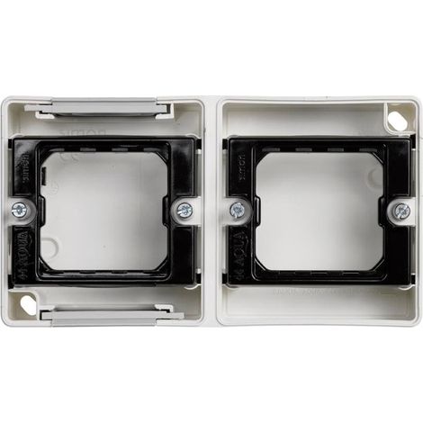 Boîtier de surface étanche pour 2 éléments blancs Simon Aqua (1/2)