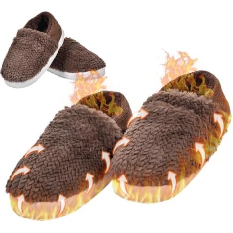 Chaussons chauffants portables et lavables pour homme et femme (1/5)