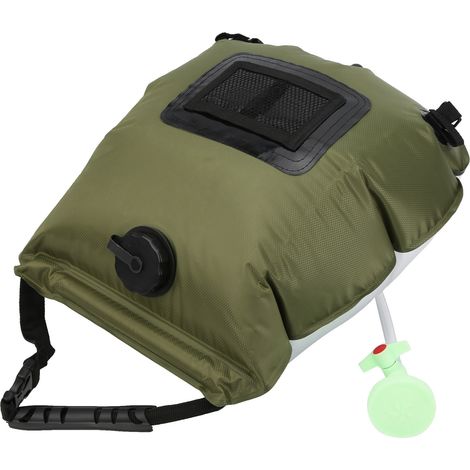 Sac de douche solaire chauffant pour extérieur, portable, pour le camping et la randonnée, sac de rangement d'eau pour la douche (1/5)