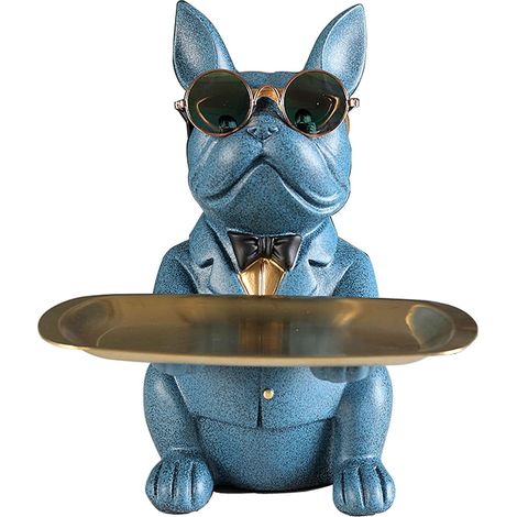 Bulldoggenstatue, Innendekoration, mit abnehmbarem Aufbewahrungsfach