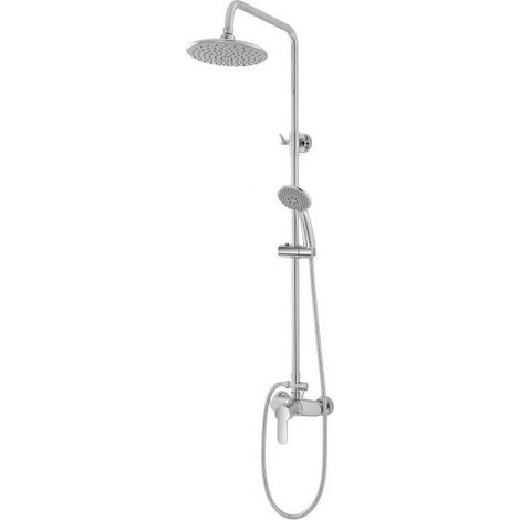 Mechanisches Duschsäulen-Set aus rundem verchromtem Stahl (1/4)