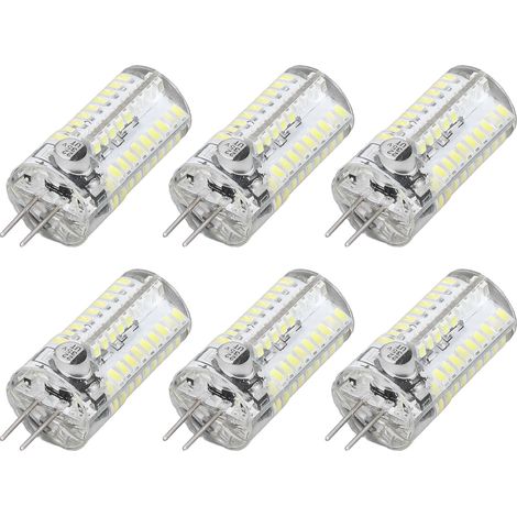 6 ampoules LED G4 culot à broches 5W, lot de 6, ampoules maïs pour éclairage extérieur et intérieur, blanc pur 6000-6500K (1/5)