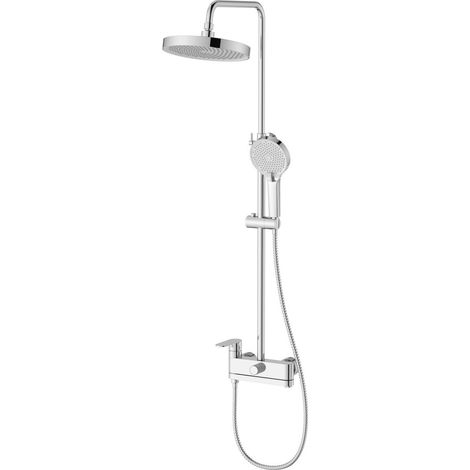 Colonne de douche avec mitigeur à levier, bec orientable, chromé (1/3)