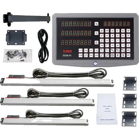 Digitales Anzeigesystem, Metalldisplay, 3-Achsen-Kompatibilität, SDS6-3V DRO-SET (1/2)