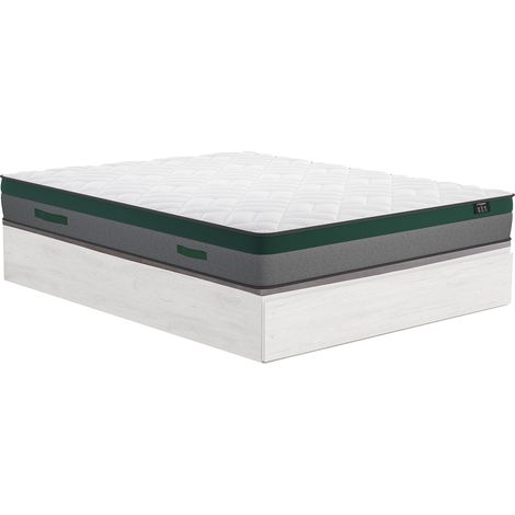 Set 160x200cm rete vano con cassetto Bianco + materasso molle insacchettate sp. 22cm  - PRESTIGE di YSMÉE